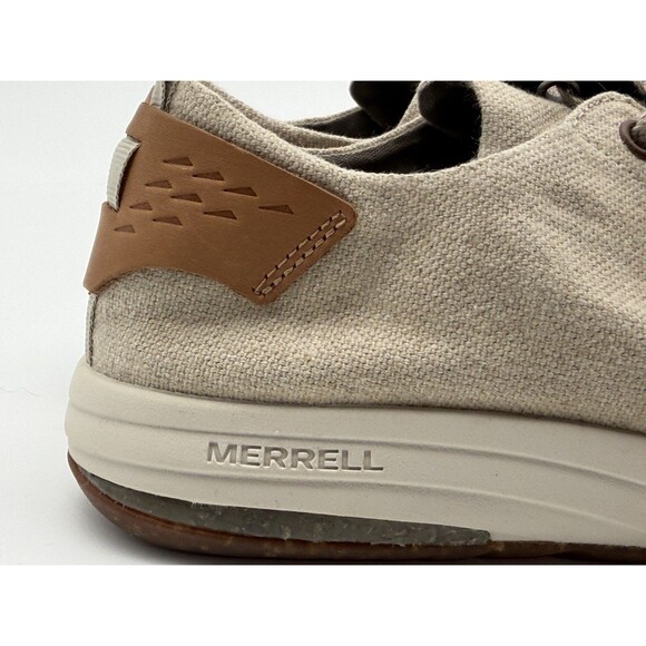 Merrell Gridways Vibram Tan Canvas Sneakers Women's Sz 8 Shoes Nice! - Picture 2 of 6